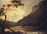 Joseph wright of derby Matlock Tor by Daylight mid Spain oil painting artist